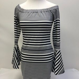 Sugar + lips Dress Black/White S